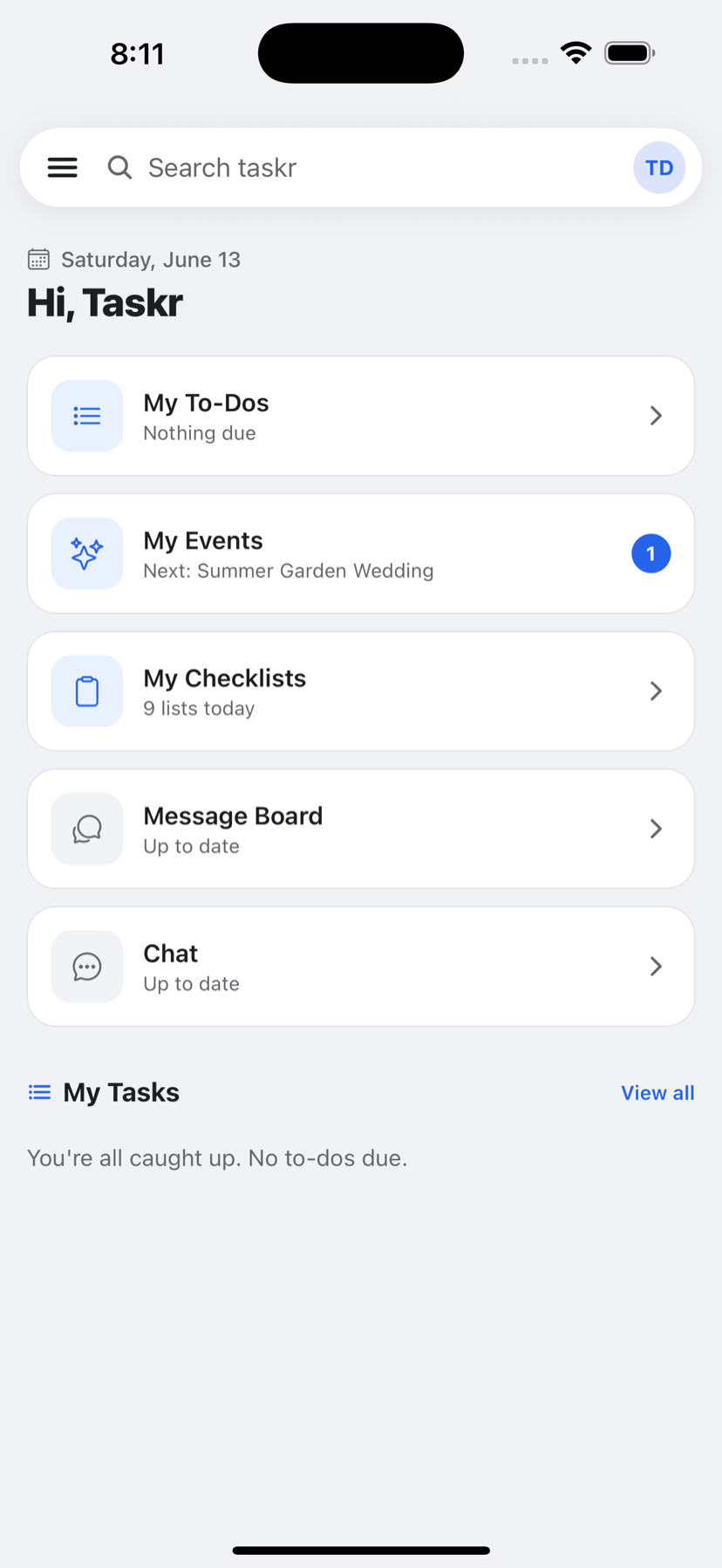 Coffee Regent iOS home dashboard